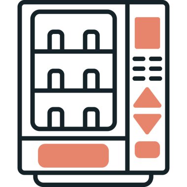 Buzdolabı. Web simgesi basit illüstrasyon