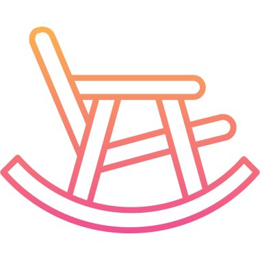 Sandalye. Web simgesi basit illüstrasyon