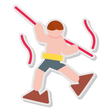 Atlıyorum. Web simgesi basit illüstrasyon