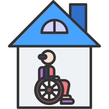 Ev. Web simgesi basit illüstrasyon