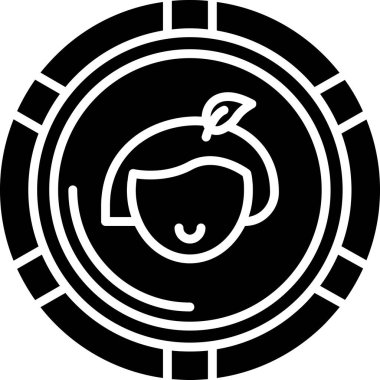 Şirin bir çizgi film simgesinin vektör çizimi