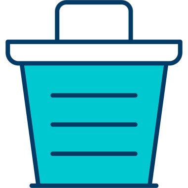 Çöp kutusu. Web simgesi basit illüstrasyon