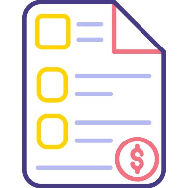 Belge. Web simgesi basit illüstrasyon