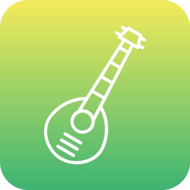 gitar simgesi, basit vektör illüstrasyonu