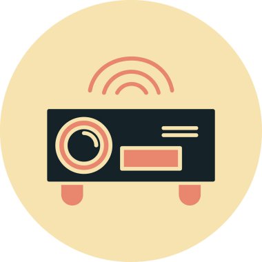 Radyo. Web simgesi basit illüstrasyon