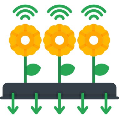 Kablosuz internet sinyal simgesi düz biçimli