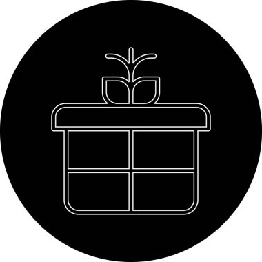 Hediye kutusu vektör simgesi tasarımı