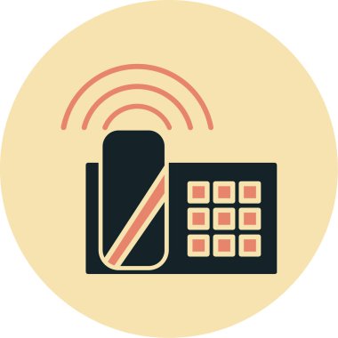 Bir telefon simgesinin vektör illüstrasyonu