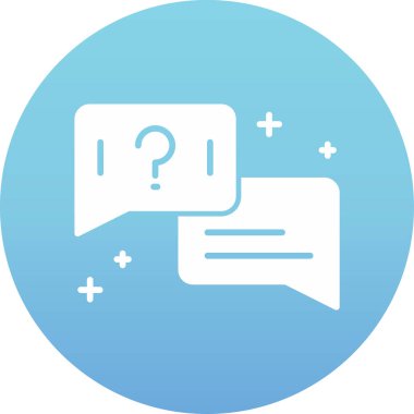 Soru işareti. Web simgesi basit illüstrasyon