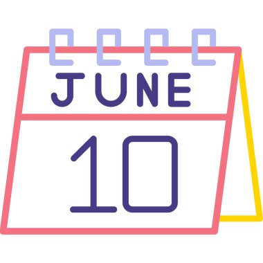 Takvim simgesi tasarımı, vektör illüstrasyonu