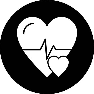 Kalp atışının vektör simgesi, kalp