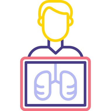 Doktor. Web simgesi basit illüstrasyon