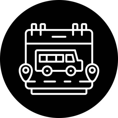 Otobüs. Web simgesi basit illüstrasyon