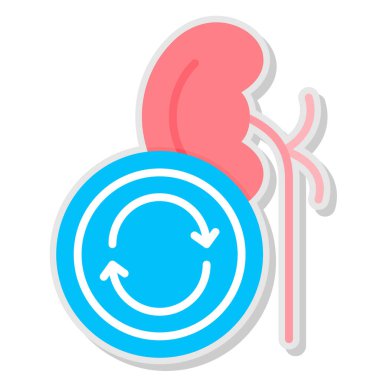 Böbrek simgesi, düz stil