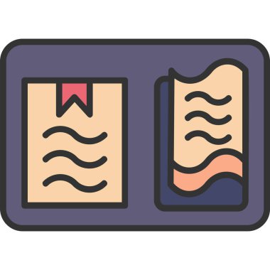 Kitap. Web simgesi basit illüstrasyon