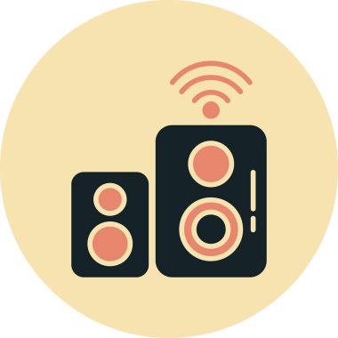 Konuşmacı. Web simgesi basit illüstrasyon