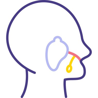 İnsan kulak simgesi, vektör tasarımı