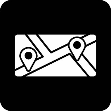 Vektör konumu simge illüstrasyonu