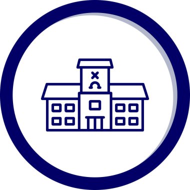 okul binası vektör çizim