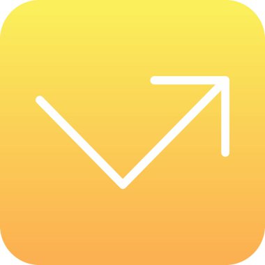 Beyaz arkaplanda izole edilmiş ok simgesi, vektör illüstrasyonu