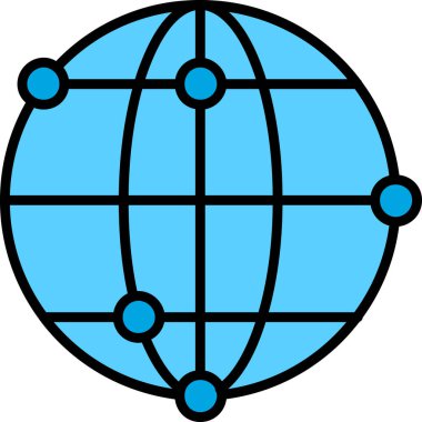 genel ağ bağlantı simgesi - ana hat biçimi