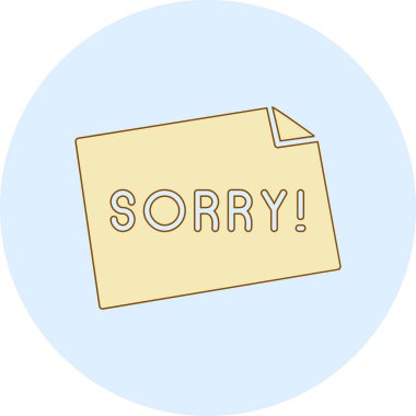 Üzgünüm simge vektör illüstrasyonu