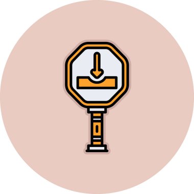 Trafik İşareti simgesi, vektör illüstrasyonu