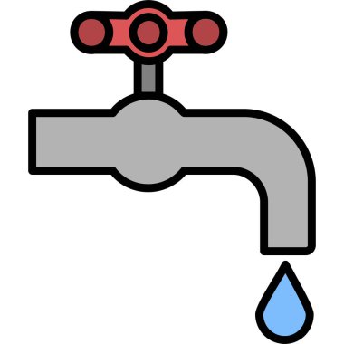 Musluk. Web simgesi basit illüstrasyon