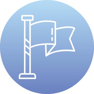 Bayrak. Web simgesi basit illüstrasyon