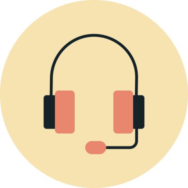 Kulaklık. Web simgesi basit illüstrasyon