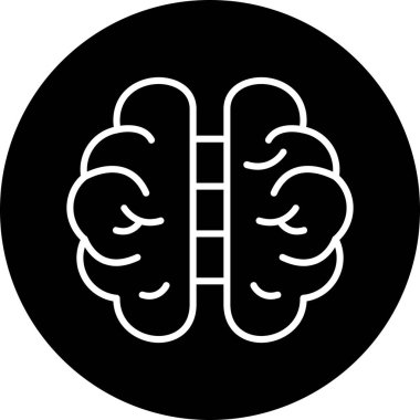 Beyin. Web simgesi basit illüstrasyon