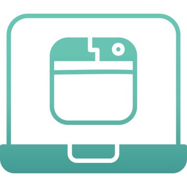 Benzersiz elektronik makine vektör simgesi