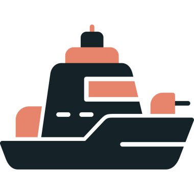 Gemi simgesi. vektör illüstrasyonu