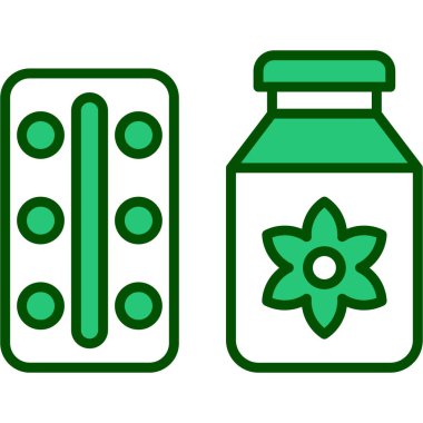 vektör hapları simgesi, basit illüstrasyon