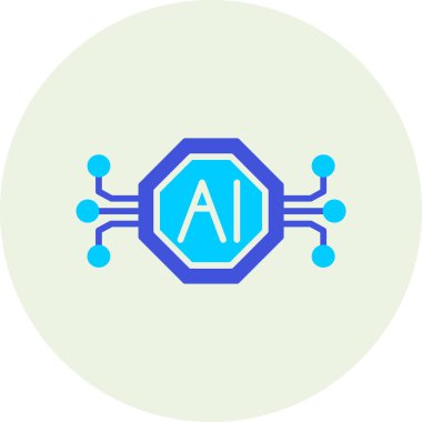 modada izole edilmiş arkaplanda ai simgesi