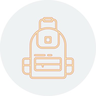 Sırt çantası. Web simgesi basit illüstrasyon