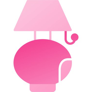Beyaz üzerine pembe lamba vektör simgesi