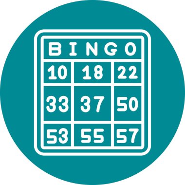 Bingo simgesi. vektör illüstrasyonu