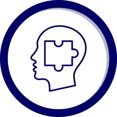 Beyin. Web simgesi basit illüstrasyon