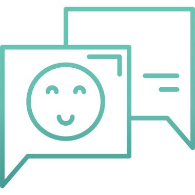 Gülümseme simgesi vektör illüstrasyon tasarımlı konuşma balonu