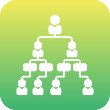 Eşsiz hiyerarşi vektör simgesi