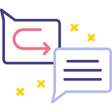 Konuş. Web simgesi vektör illüstrasyonu