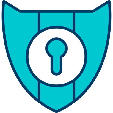 Kalkan. Web simgesi basit illüstrasyon