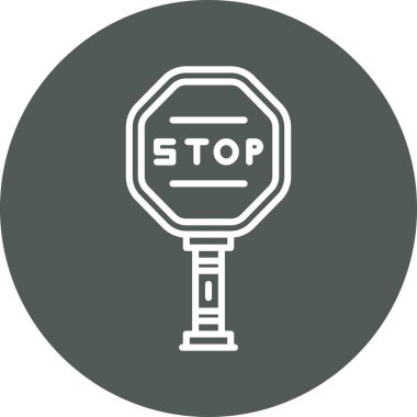 Dur işareti simgesi. vektör illüstrasyonu