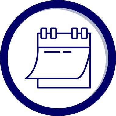 Takvim simgesinin vektör illüstrasyonu