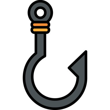 Kablo kancası ikonu. Web için kablo vektör simgelerinin özet çizimi