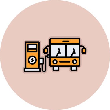 Bilet simgesine sahip otobüs