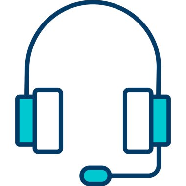 Kulaklık. Web simgesi basit tasarım