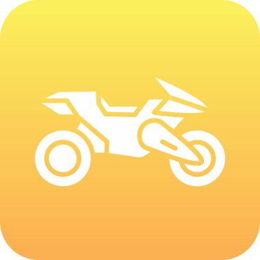 Bir motosiklet simgesinin vektör çizimi