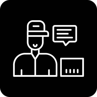 Sohbet simgesinin vektör illüstrasyonu